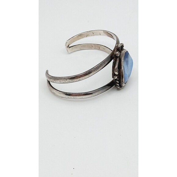 NAVAJO BLUE STONE STERLING BRACELET 925 - Picture 8 of 13